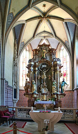 Heiligenblut (Mannersdorf), Wallfahrtskirche hl. Andreas, Kirchenbau 15. Jh.
